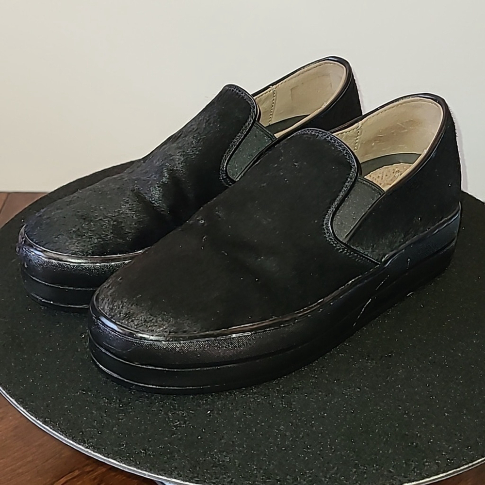 SKECHER Street Black Calf Hair Uplift platform sneakers. sz.7C. VGUC (#764)